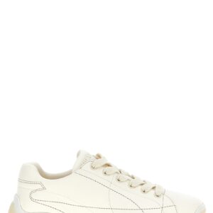 White Lamb Leather Low Top Sneakers