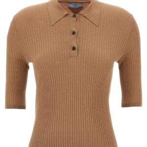 Beige Cotton Polo Shirt