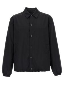 Black Virgin Wool Full-Length Jacket