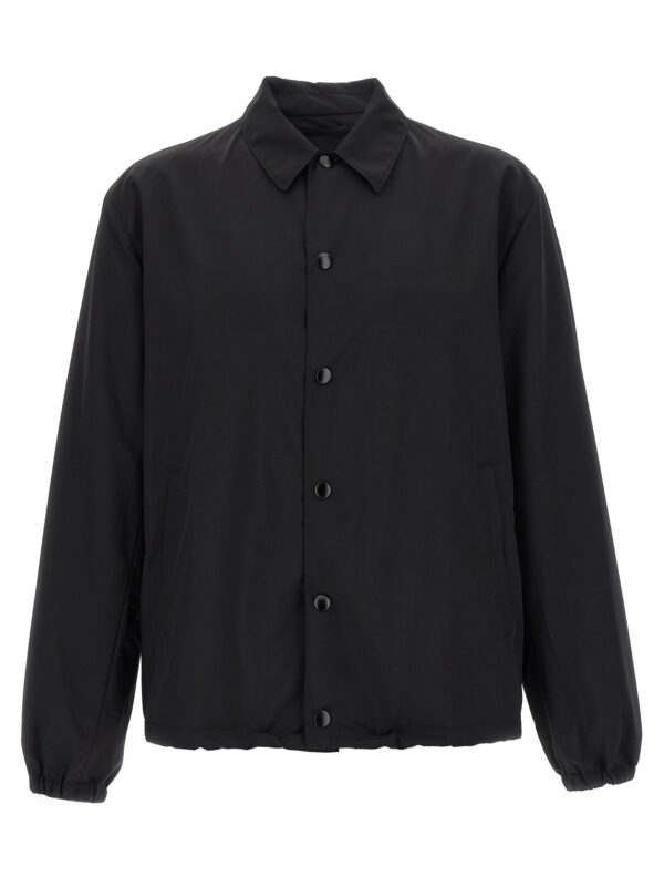 Black Virgin Wool Full-Length Jacket