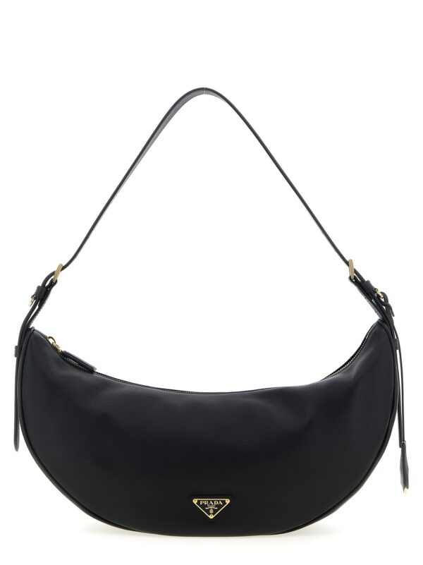 Black Calfskin Shoulder Bag