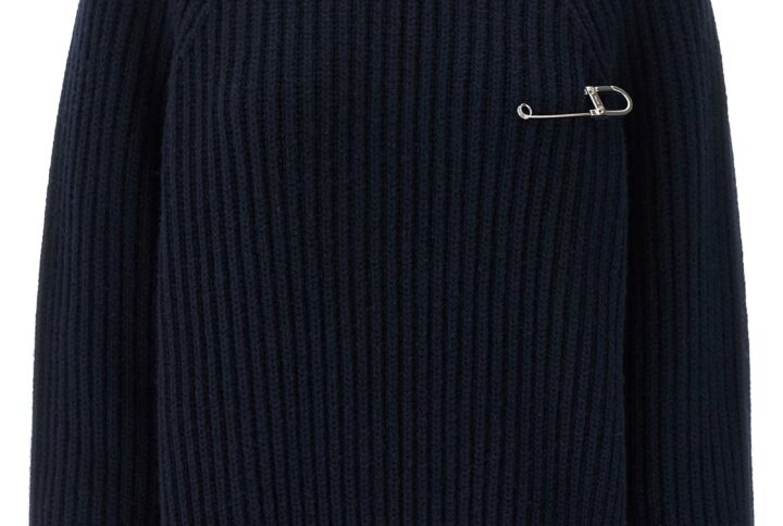 Blue Virgin Wool Cardigan | Jag Couture London – New York