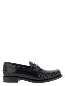 Black Calfskin Slip-On Loafers