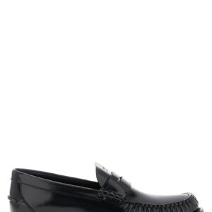 Black Calfskin Slip-On Loafers