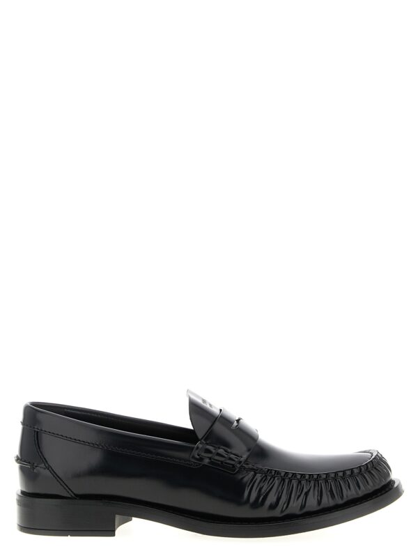 Black Calfskin Slip-On Loafers
