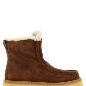 Brown Calfskin Ankle Boots