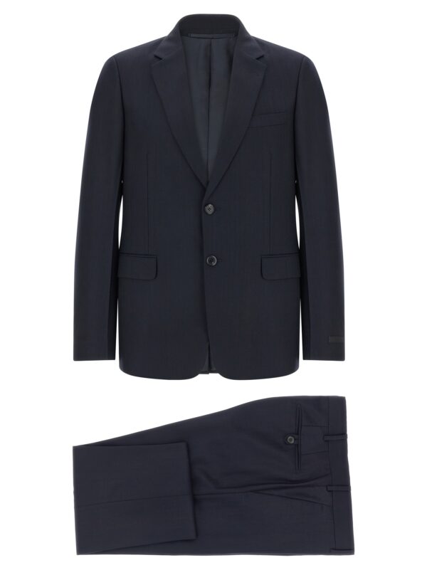 Blue Virgin Wool Two-Piece Suit