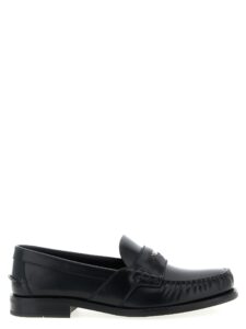 Black Calfskin Slip-On Loafers