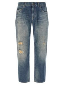 Blue Cotton Relaxed Fit Jeans