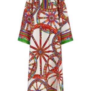 Multicolor Silk Long Dress