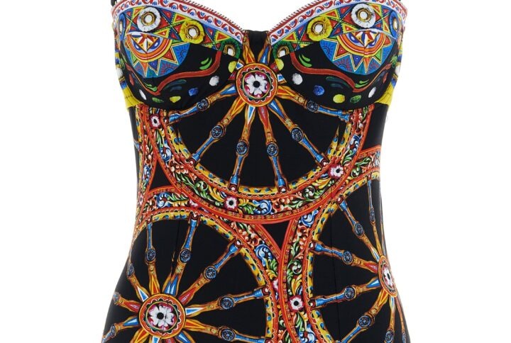 Multicolor Polyamide One-Piece Swimsuit - Jag Couture London