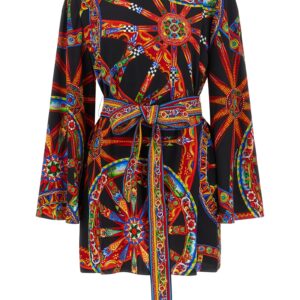 Multicolor Silk Short Dress