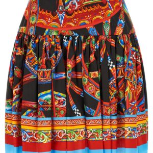Multicolor Cotton Long Skirt