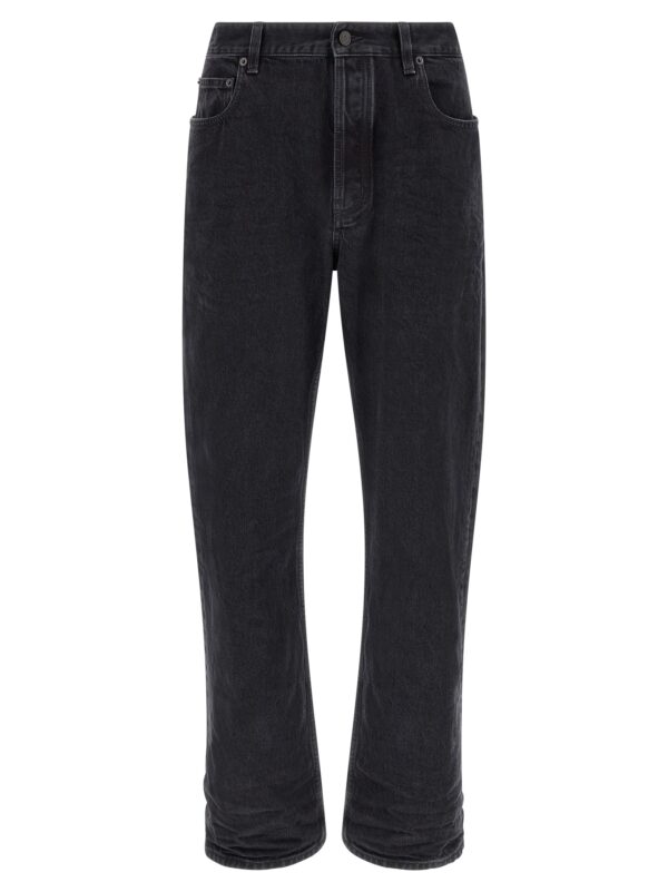 Black Cotton Relaxed Fit Jeans