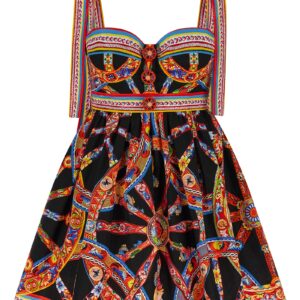 Multicolor Cotton Short Dress