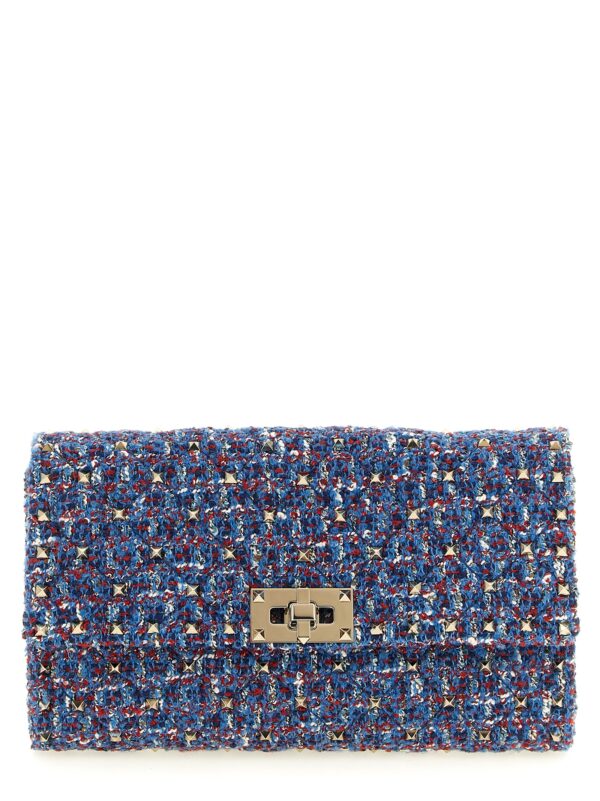Blue Polyester Crossbody Bag