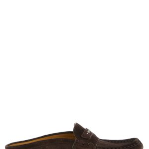 Brown Calfskin Slip-On Loafers