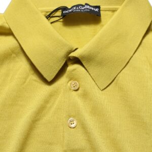 Yellow Cashmere Short Sleeves Polo T-shirt