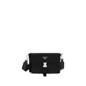 Black Recycled Polyamide Shoulder Bag