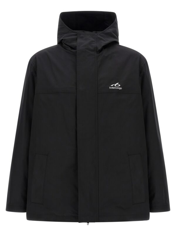 Black Polyester Parka