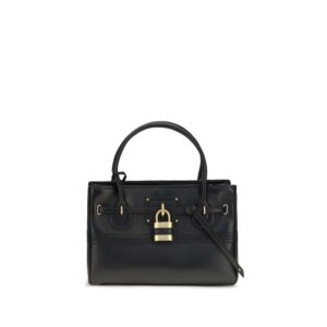 Black Buffalo Leather Shoulder Bag