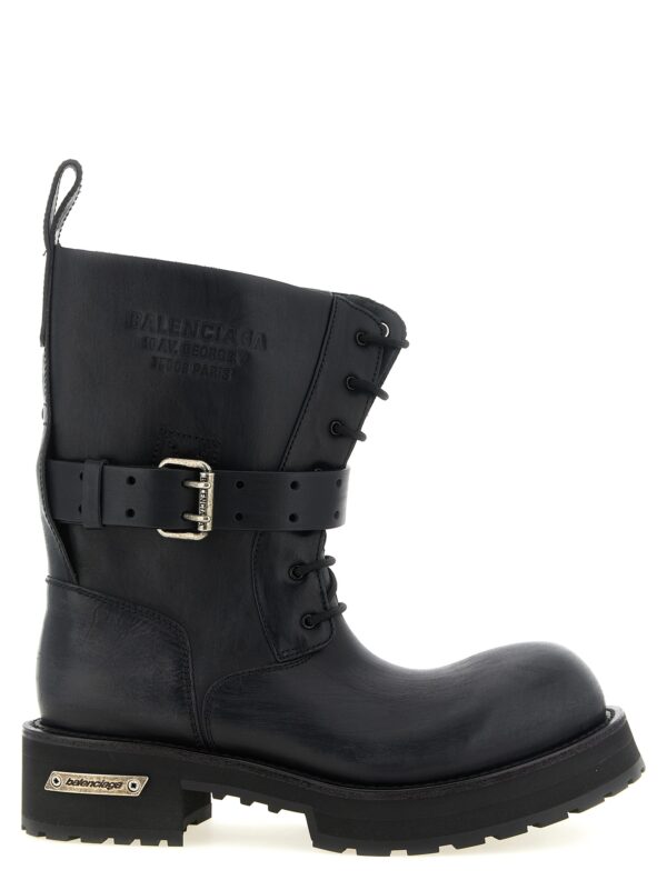 Black Calfskin Ankle Boots