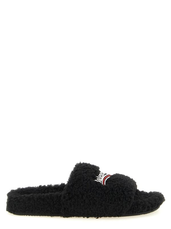 Black Polyester Slides