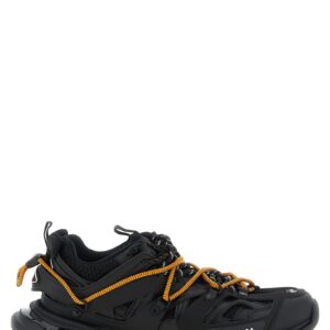 Black Polyethylene Athletic Sneakers