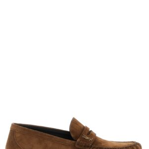 Brown Calfskin Slip-On Loafers