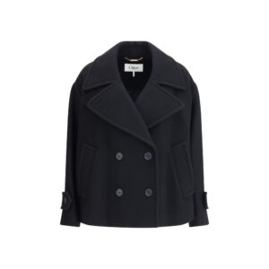 Black Wool Oves Aries Coat