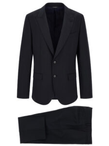 Blue Virgin Wool Two-Piece Suit