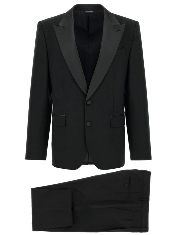 Black Virgin Wool Two-Piece Suit