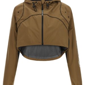 Brown Polyester Shell Jacket