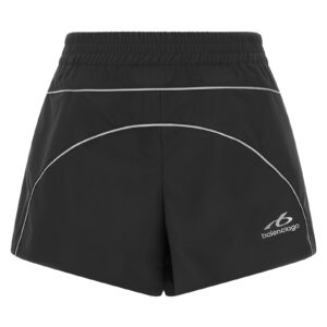 Black Polyester Bermuda Shorts