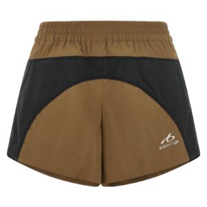 Brown Polyester Bermuda Shorts