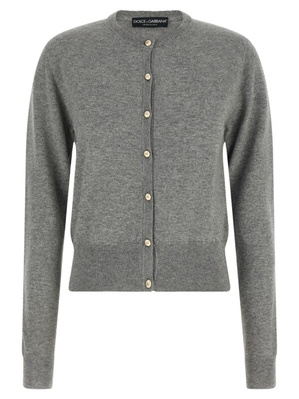 Gray Cashmere Cardigan
