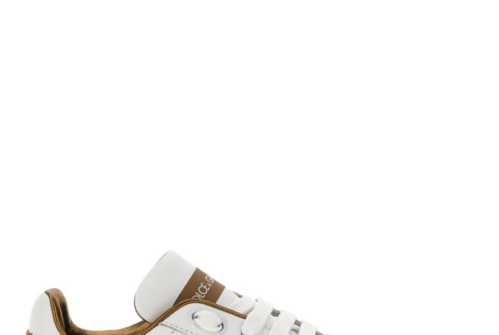 Gold Calfskin Low Top Sneakers | Jag Couture London – New York
