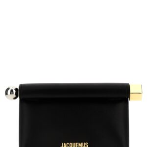 Black Lamb Leather Clutch Bag