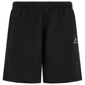 Black Cotton Bermuda Shorts