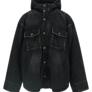 Black Cotton Denim Jacket