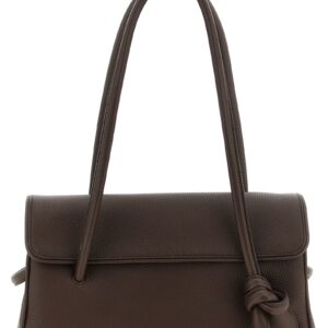 Brown Calfskin Shoulder Bag