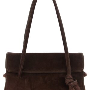 Brown Calfskin Shoulder Bag
