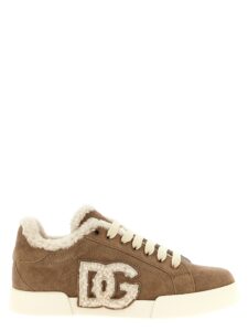 Brown Lambskin Sneakers