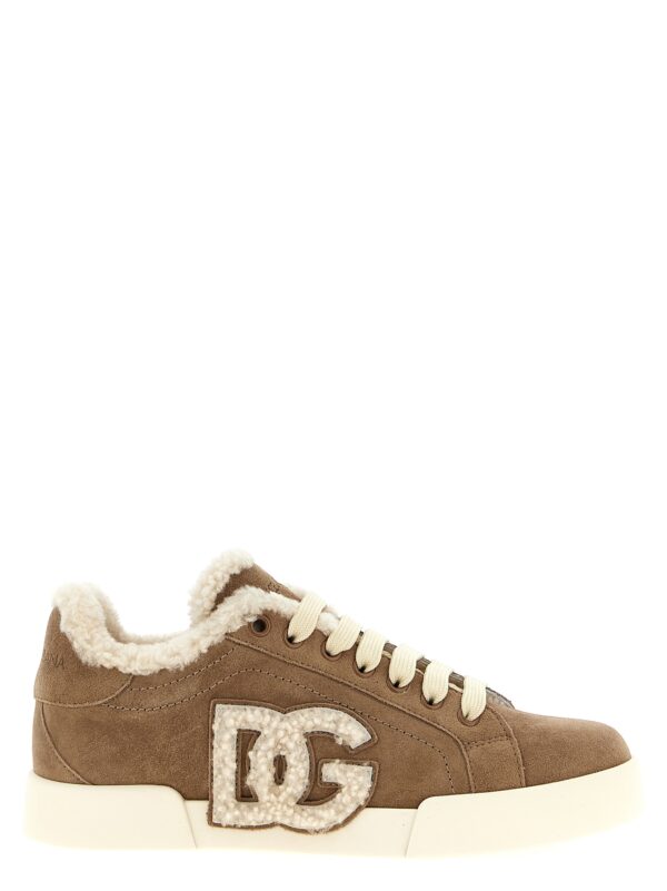 Brown Lambskin Sneakers