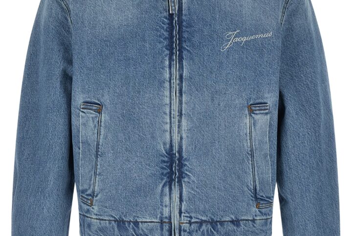 Blue Cotton Denim Jacket - Jag Couture London