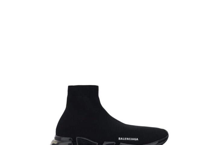 Black Polyester Athletic Sneakers - Jag Couture London