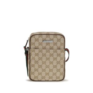 Beige Fabric Shoulder Bag
