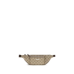 Beige Fabric Shoulder Bag
