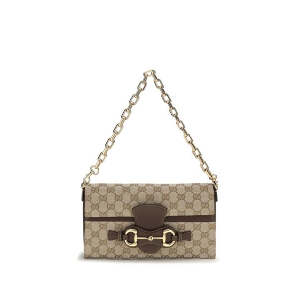 Beige Fabric Shoulder Bag