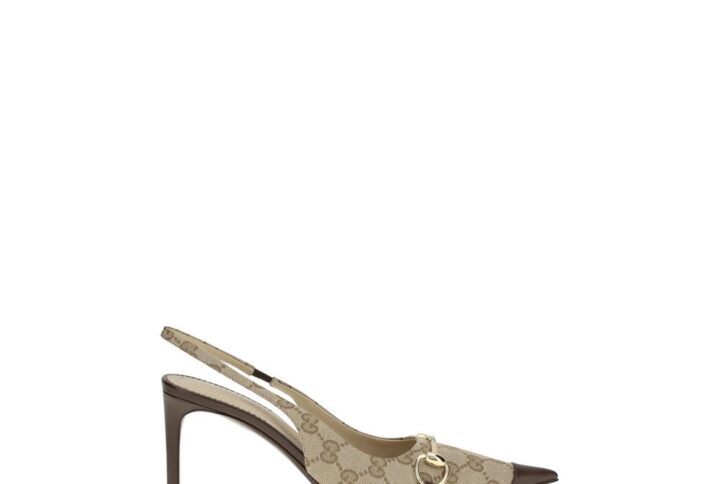Beige Fabric High Heel Pumps - Jag Couture London